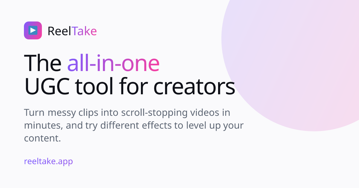 ReelTake preview